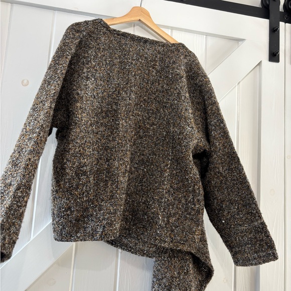 Weave of the Irish Handwoven Wool Sweater Wrap Shawl Cardigan - Picture 5 of 13